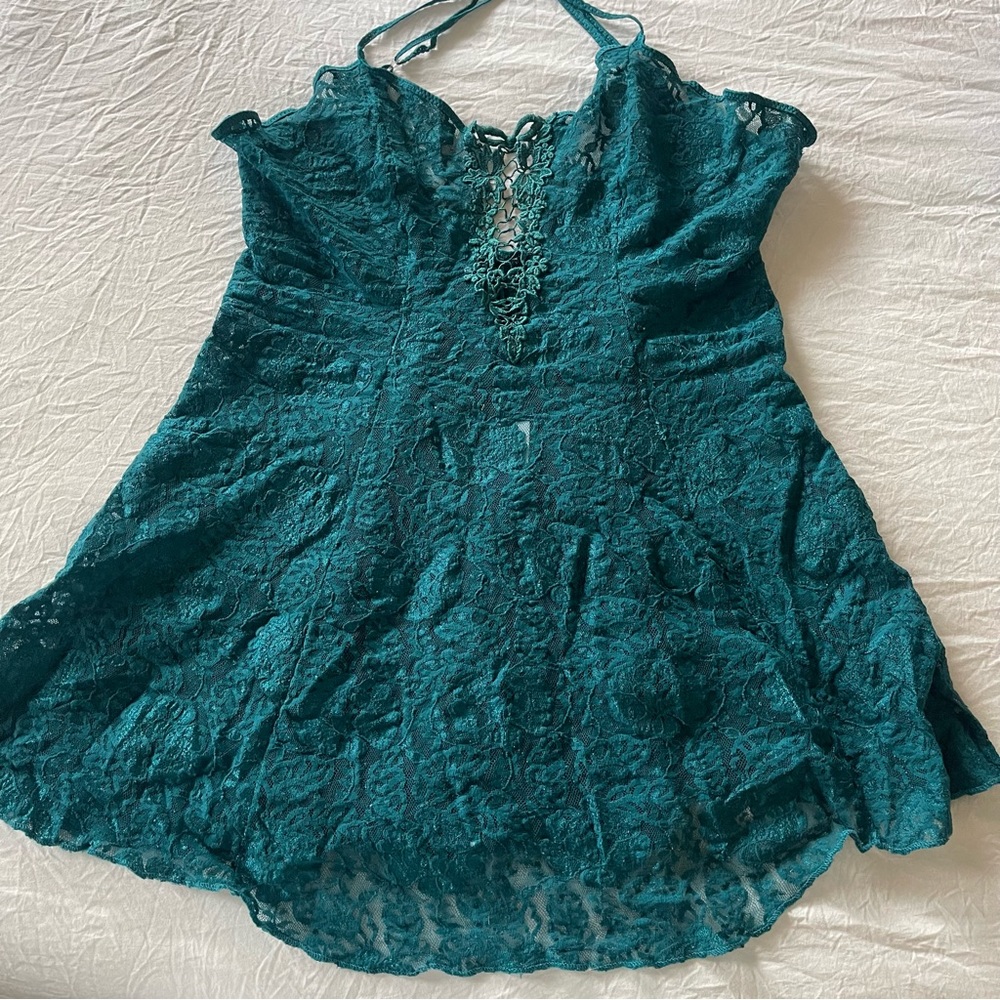 Vintage 90s Lace Lingerie Mini Whimsy Night Gown Fairy Whimsigoth Romantic Dress - Picture 7 of 16